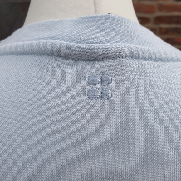 Sweaty Betty Sweatshirt Side Split Light Blue Small Oversize Relaxed - Picture 8 of 16